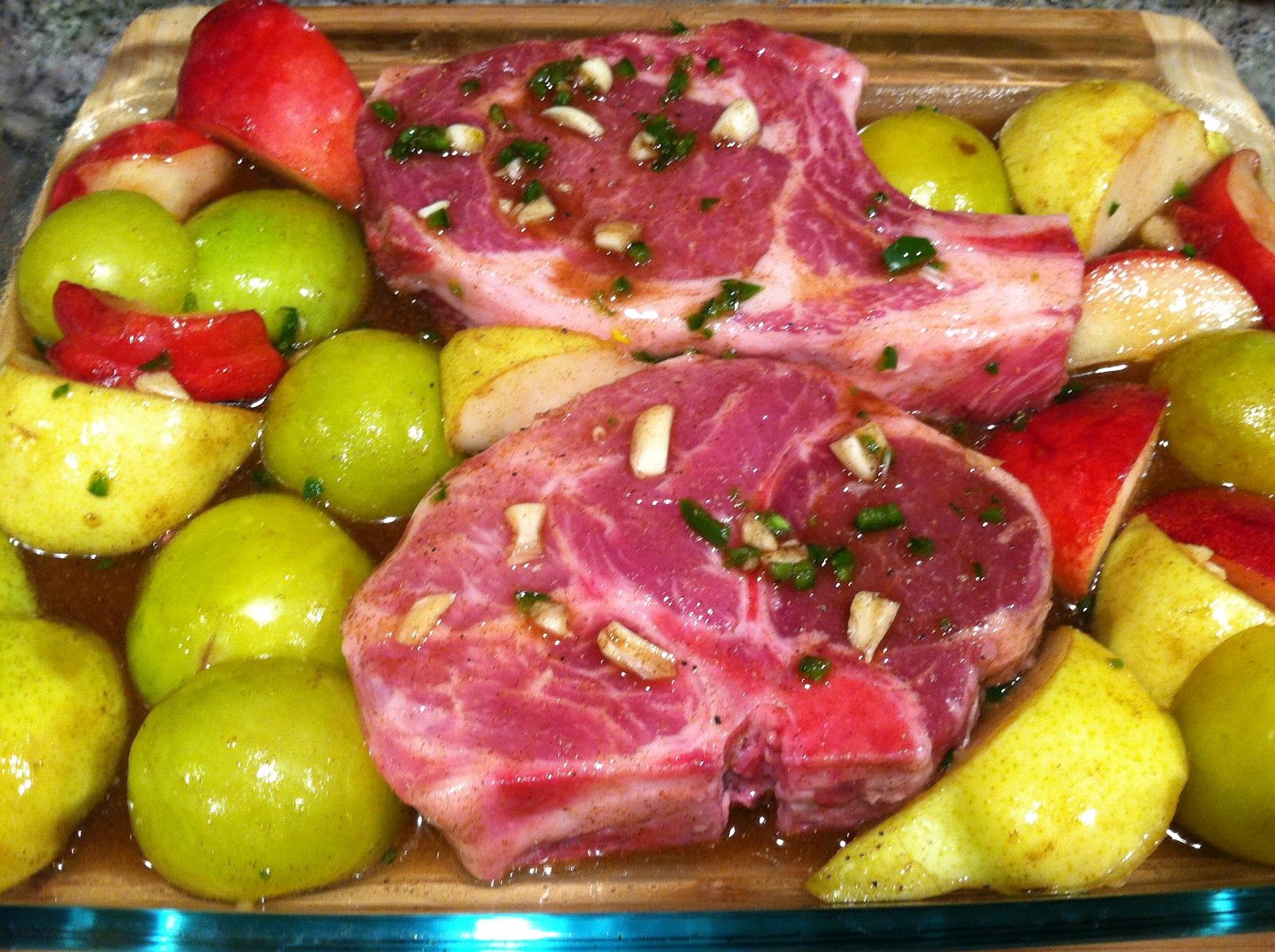 Busy Budget Foodie Stone Fruit Pork Chops