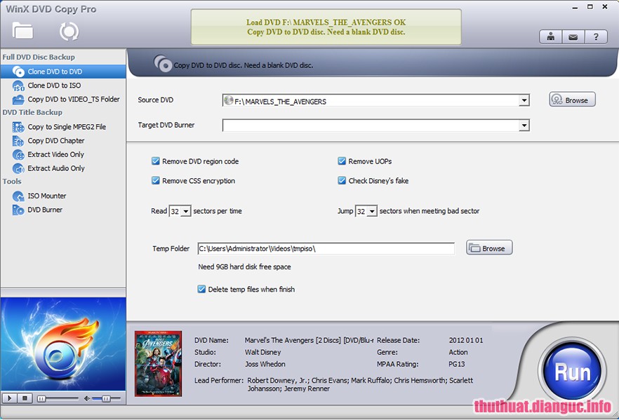 Download WinX DVD Copy Pro 3.9.0 Full Key