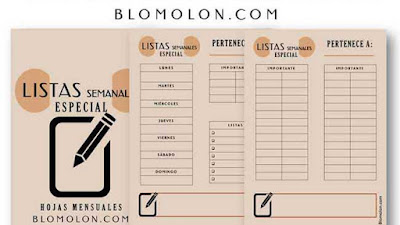 Listas Semanales Gratuitas Para Descargar