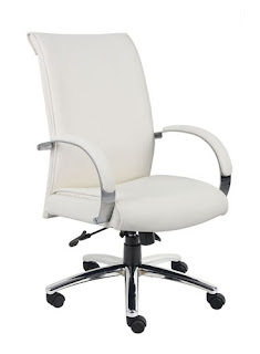simple white office chair