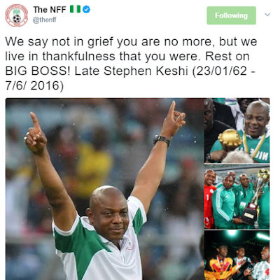 unnamed NFF remembers Stephen Keshi one year after he died