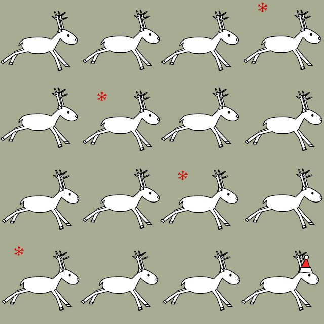 reindeer pattern Christmas paper