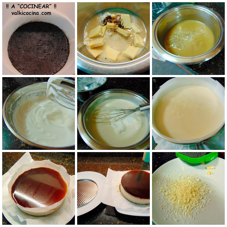 Tarta de chocolate blanco y café