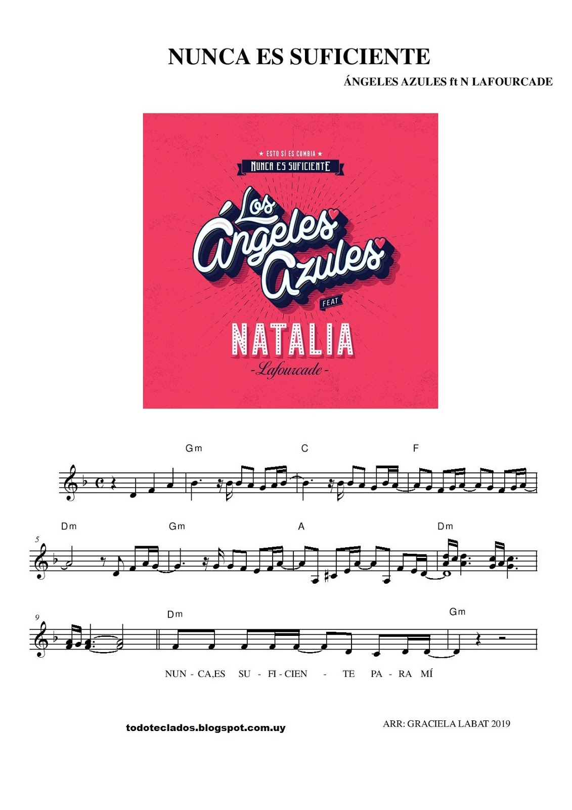 TODO TECLADOS "NUNCA ES SUFICIENTE" LOS ÁNGELES AZULES ft NATALIA