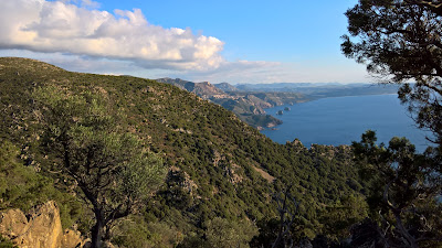 View south along the Sardinia west coast toward Nebida.