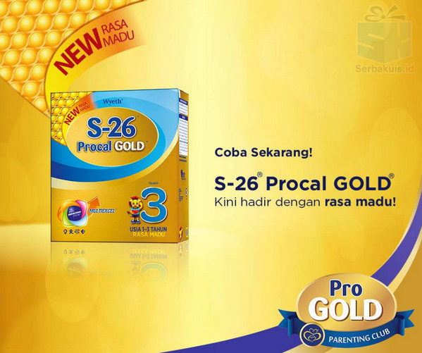 Sample Gratis Produk S-26 PROCAL GOLD RASA MADU 350G Sample Gratis Produk S-26 PROCAL GOLD RASA MADU 350G