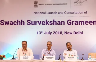 Government to gather data related to its Cleanliness Drive. Union Ministry of Drinking Water and Sanitation (MDWS) has launched Swachh Survekshan Grameen 2018 (SSG 2018) in New 