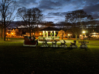 The Town Common just before the lights turned on