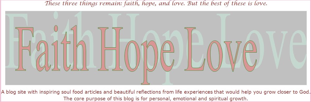 Faith                     Hope                  Love