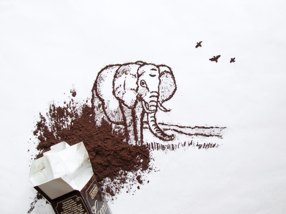 24-Elephant-Ioana-Vanc-Food-Art-using-Chocolate-Vegetables-and-Fruit-www-designstack-co
