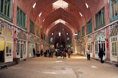 Travel to Tabriz. Iran Locals in old bazaar of Tabriz. Iran