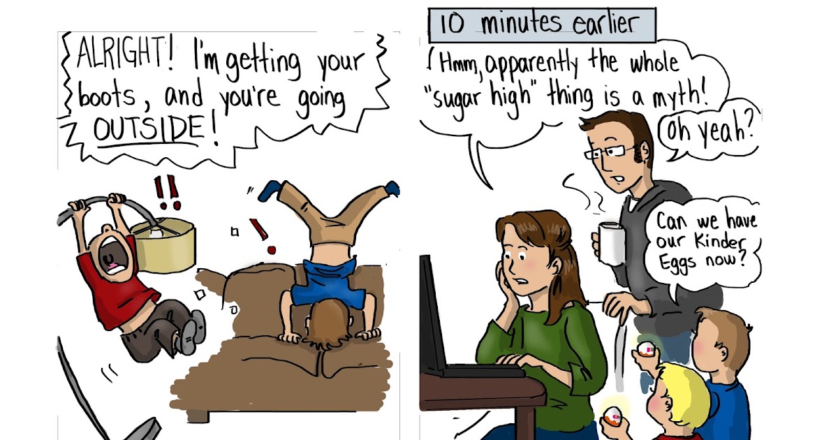 CartoonColoured Glasses The "Sugar High" Myth