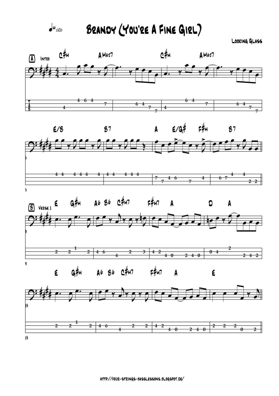 Basscination Weekly Basslines 207 Brandy (You're A Fine Girl