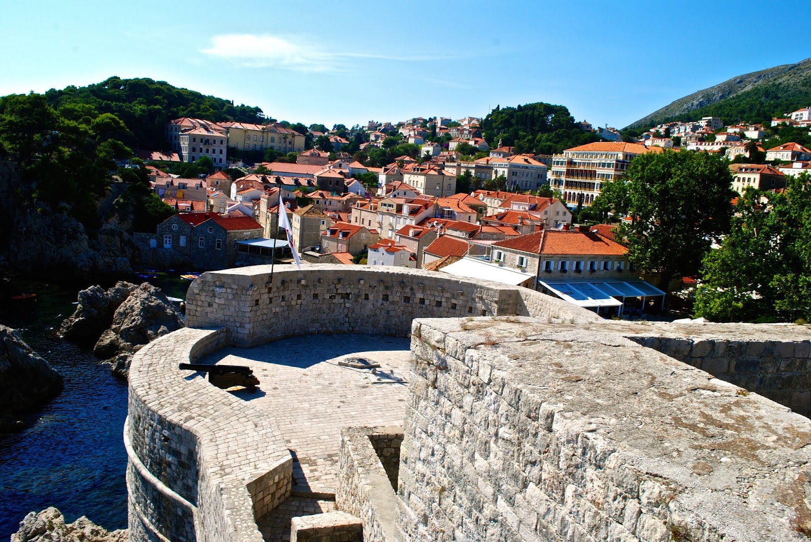 View from the Old Town Walls of Dubrovnik - Fort Bakur