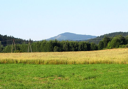 Czarna Góra widziana z okolic Lądka-Zdroju.