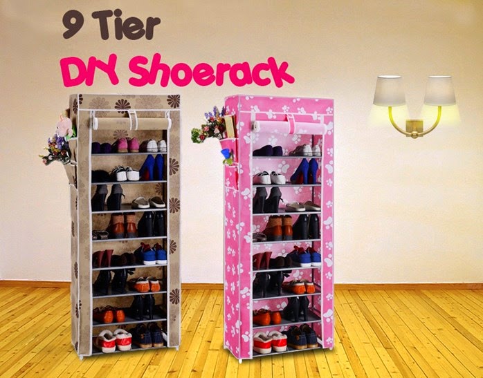 ❤ 9 Tier DIY Shoerack with Waterproof Cover ❤