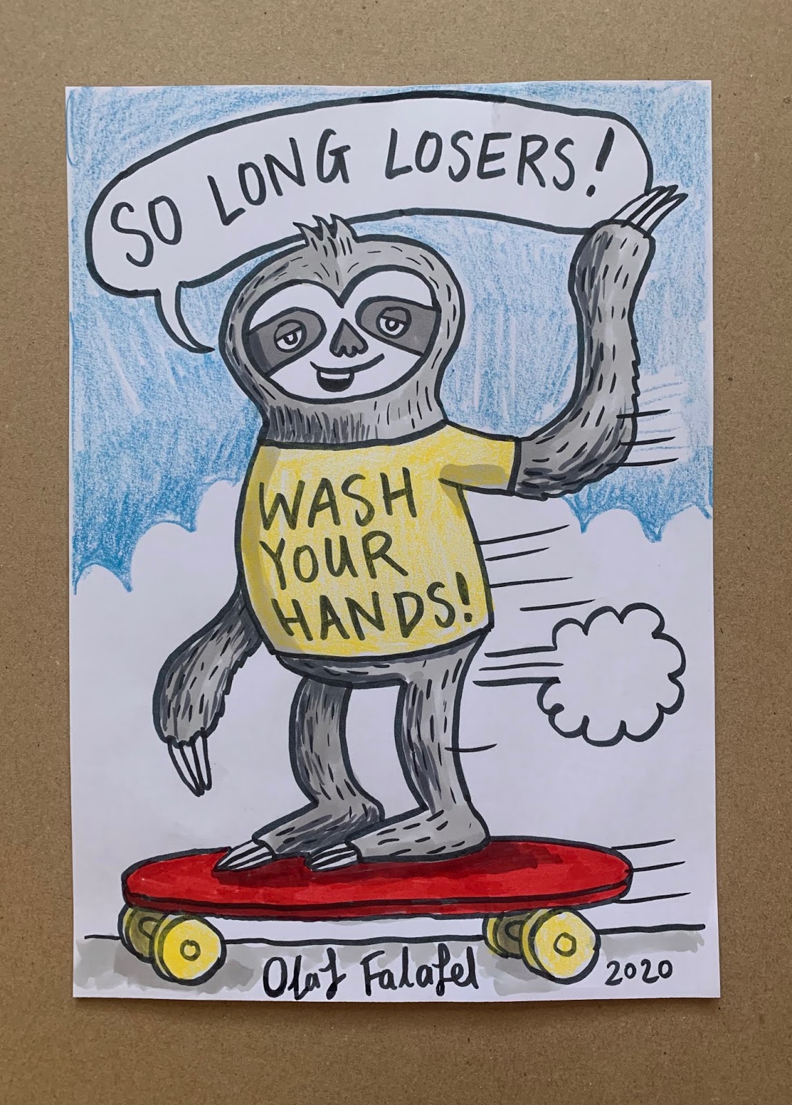 Olaf Falafel comedian, illustrator, author, idiot Art Club Episode 1