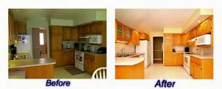 Staged kitchen before and after pictures 