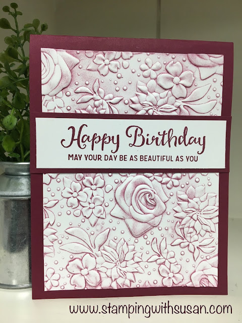 Stampin' Up! Country Floral, Brayered Embossing Folders, www.stampingwithsusan.com, Beautiful Day,