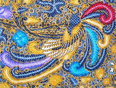 Gambar Batik Pekalongan dengan Motif Burung Garuda