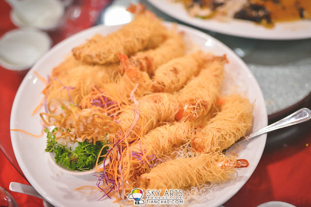龙须芋泥虾 Deep Fried Prawns with Shredded Pastry
