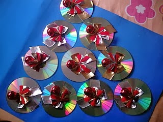 Educar X: Árvores de Natal feitas com cd e dvd usados