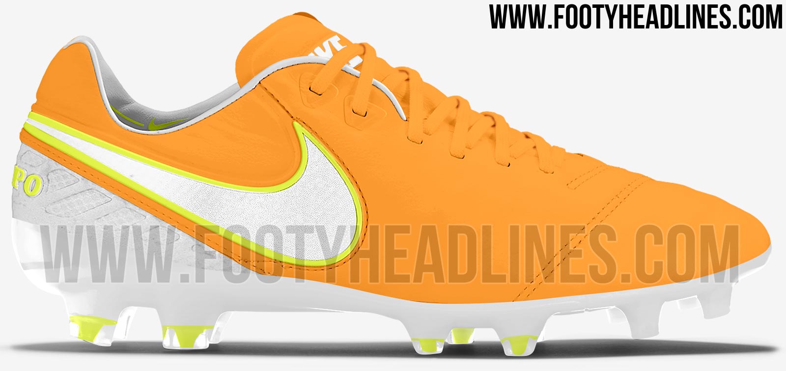nike tiempo black and orange