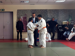 Ζευγάρι αγοριών σε αγώνα judo