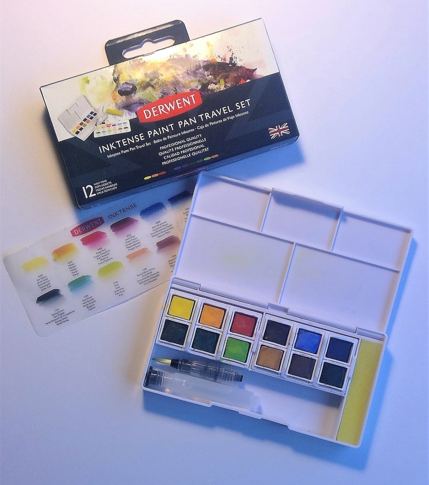 Linda Weil Fine Art New Fav Review; Derwent Inktense Paint Pan Travel Set
