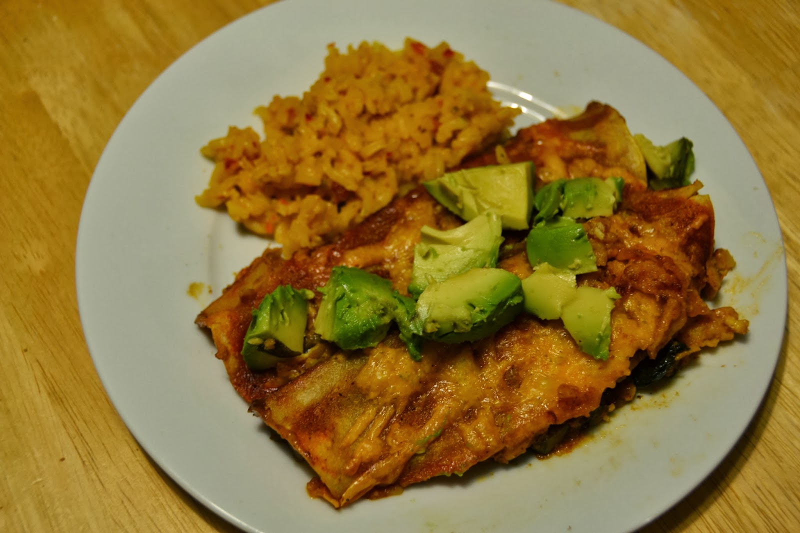 My Bite of Life Spinach, Onion & Cheese Enchiladas