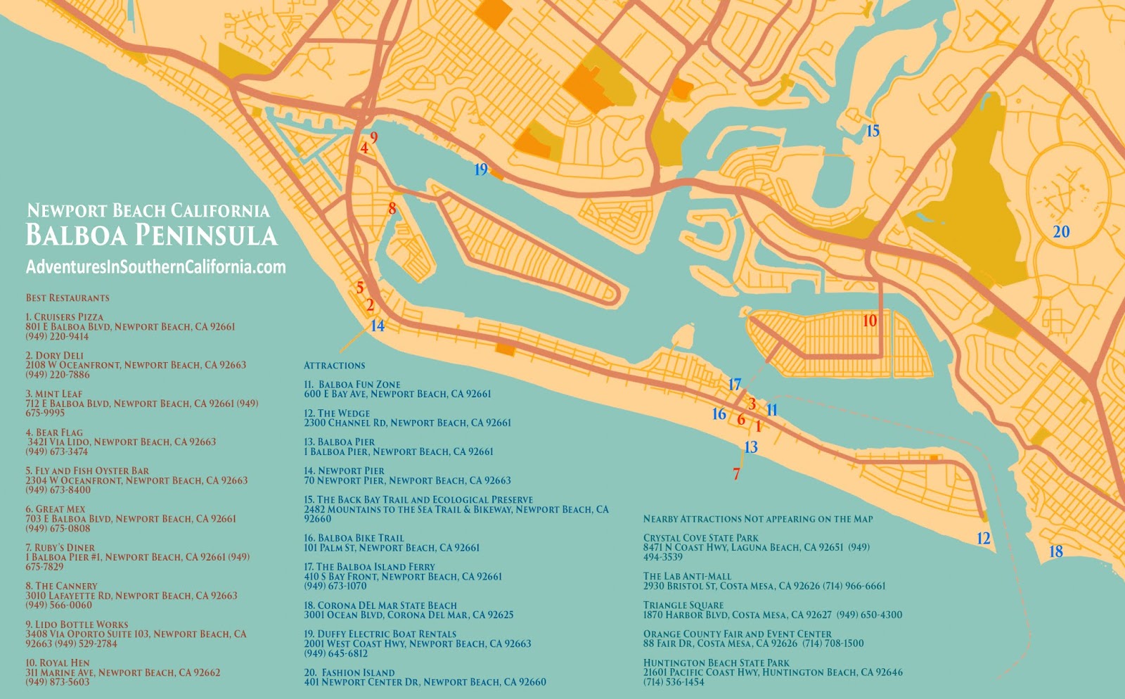 Balboa Peninsula Map