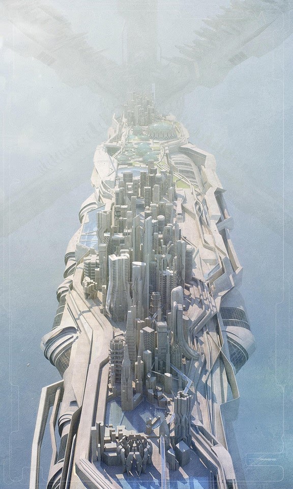 Sean Hargreaves Star Trek Beyond Starbase Yorktown Arm Concept Art 2 Jpg Futuristic Art Futuristic City Art