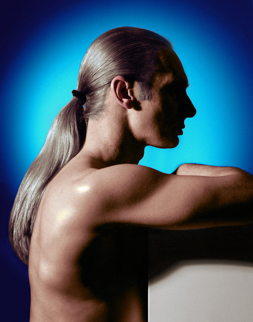 John Dobson self-portrait ponytail