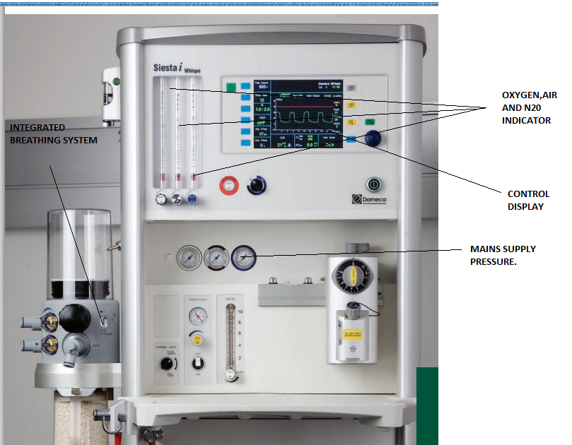 How To Open Siesta i Whispa Dameca & How To Take Leak test. How to open Anesthesia Machine.