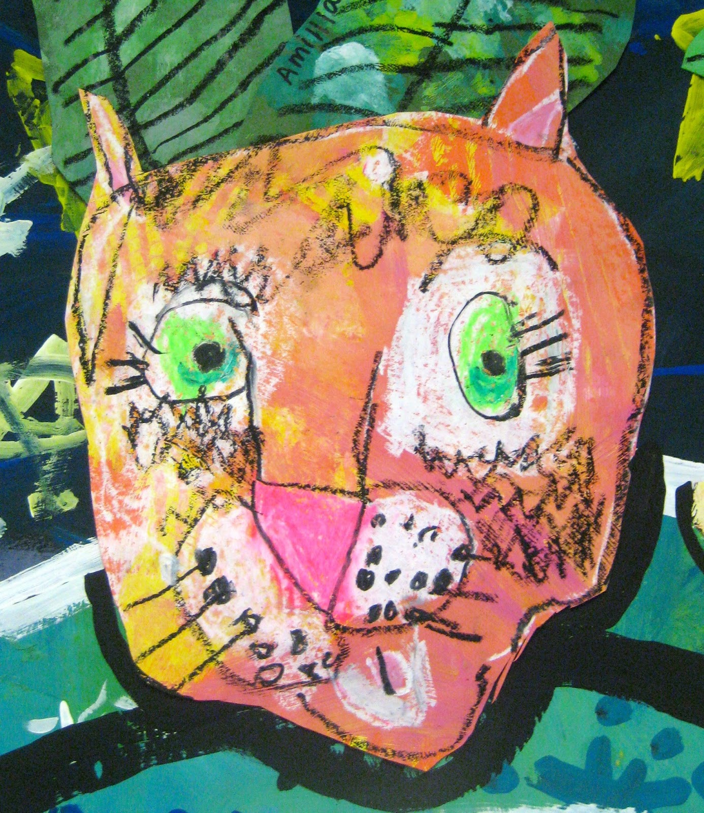 Using kid art to make a surrealist tiger - The Artsology Blog