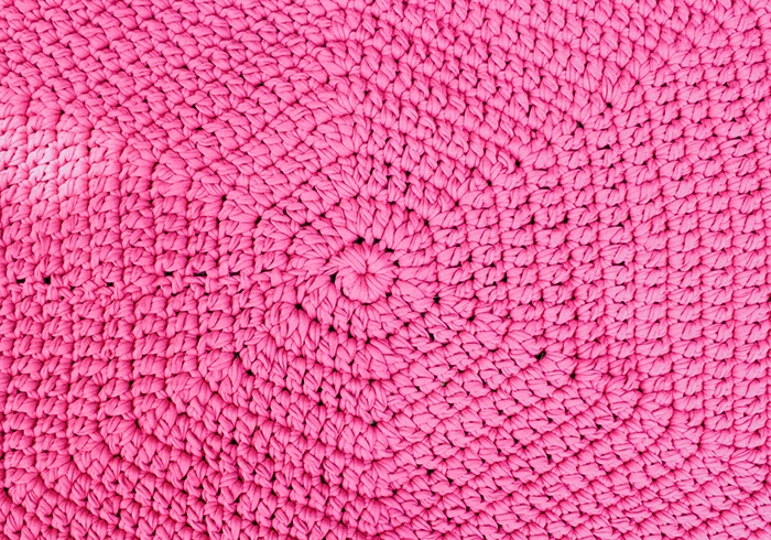 Alfombra hexagonal de trapillo