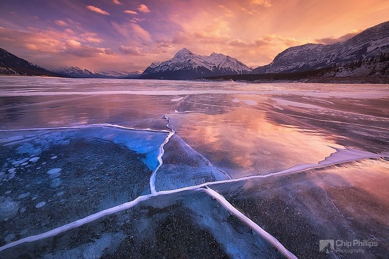 Frozen Air Bubbles in Abraham Lake, Alberta Canada 2
