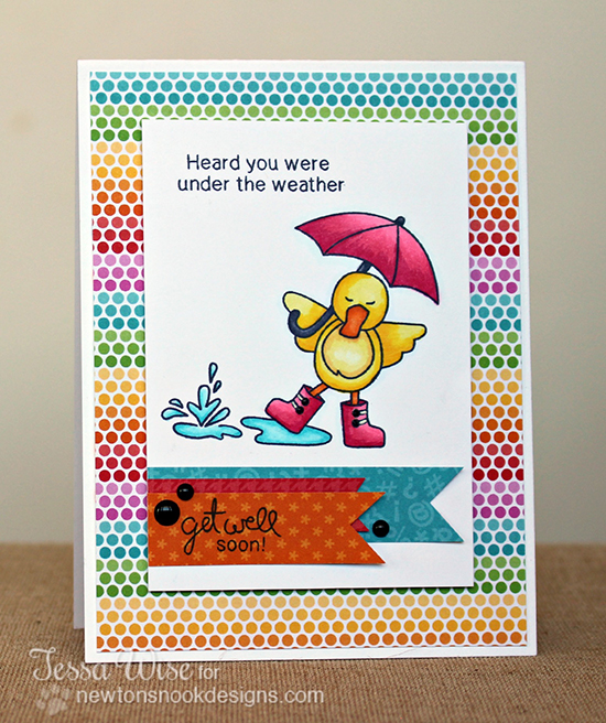 Get Well duck card by Tessa Wise for Newton's Nook Designs!
