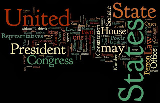 Constitution of the United States of America - Word Cloud