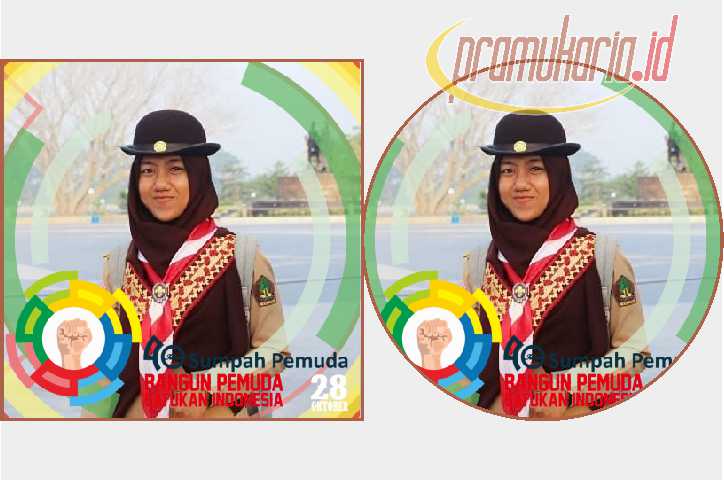 Bingkai Foto Profil Hari Sumpah Pemuda Pramuka