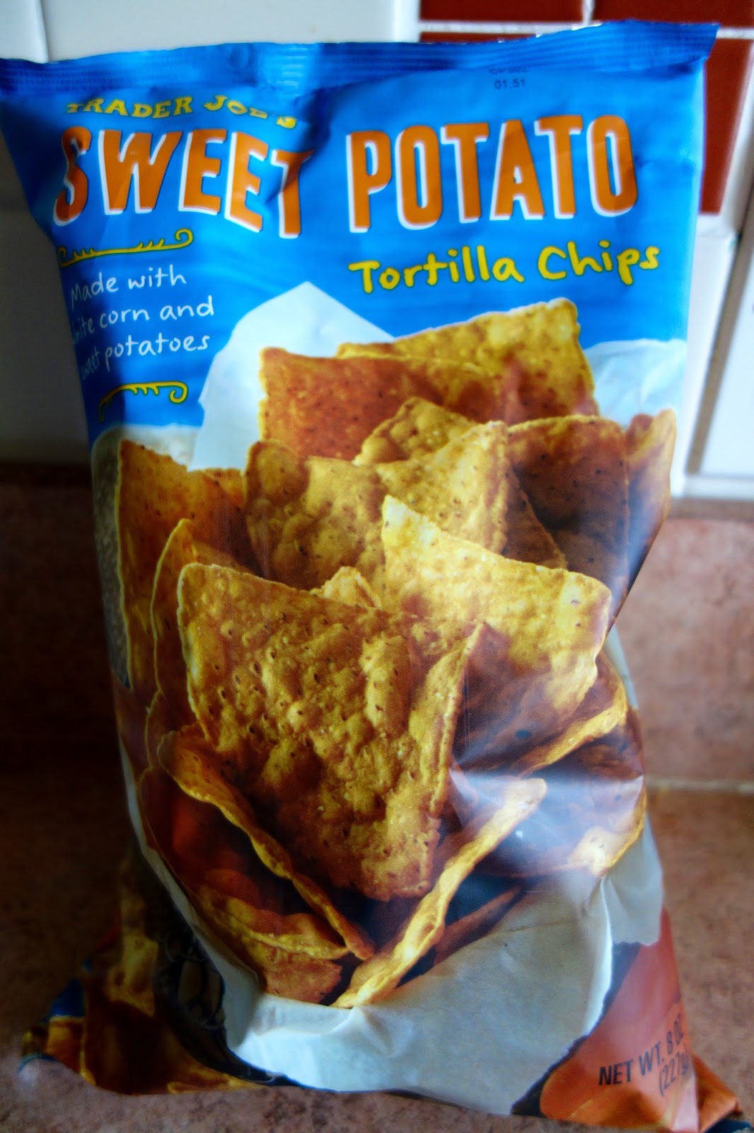 Trader Joe's Fall Harvest Salsa, Sweet Potato Tortilla Chips, & Pumpkin