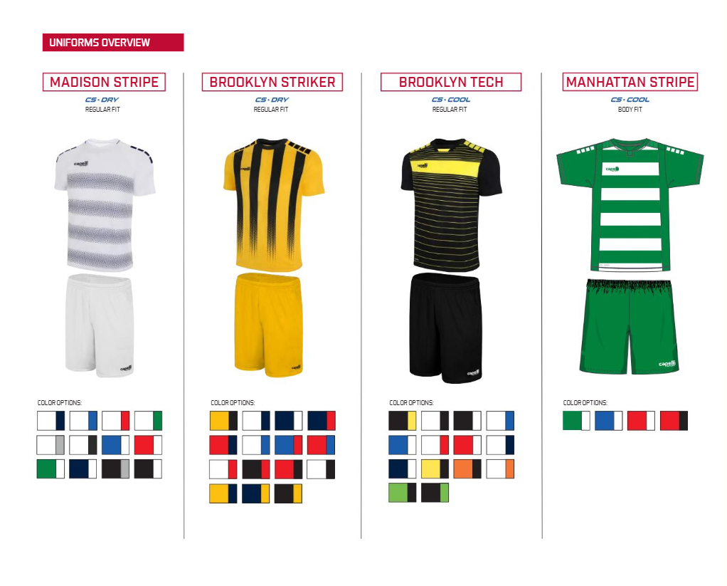 Capelli Sport Teams, Kit Designs, Teamwear & History Small Brands