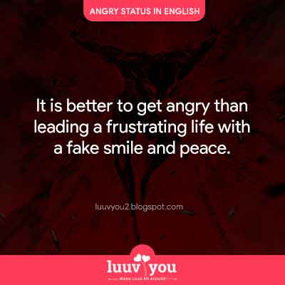 angry attitude status in english