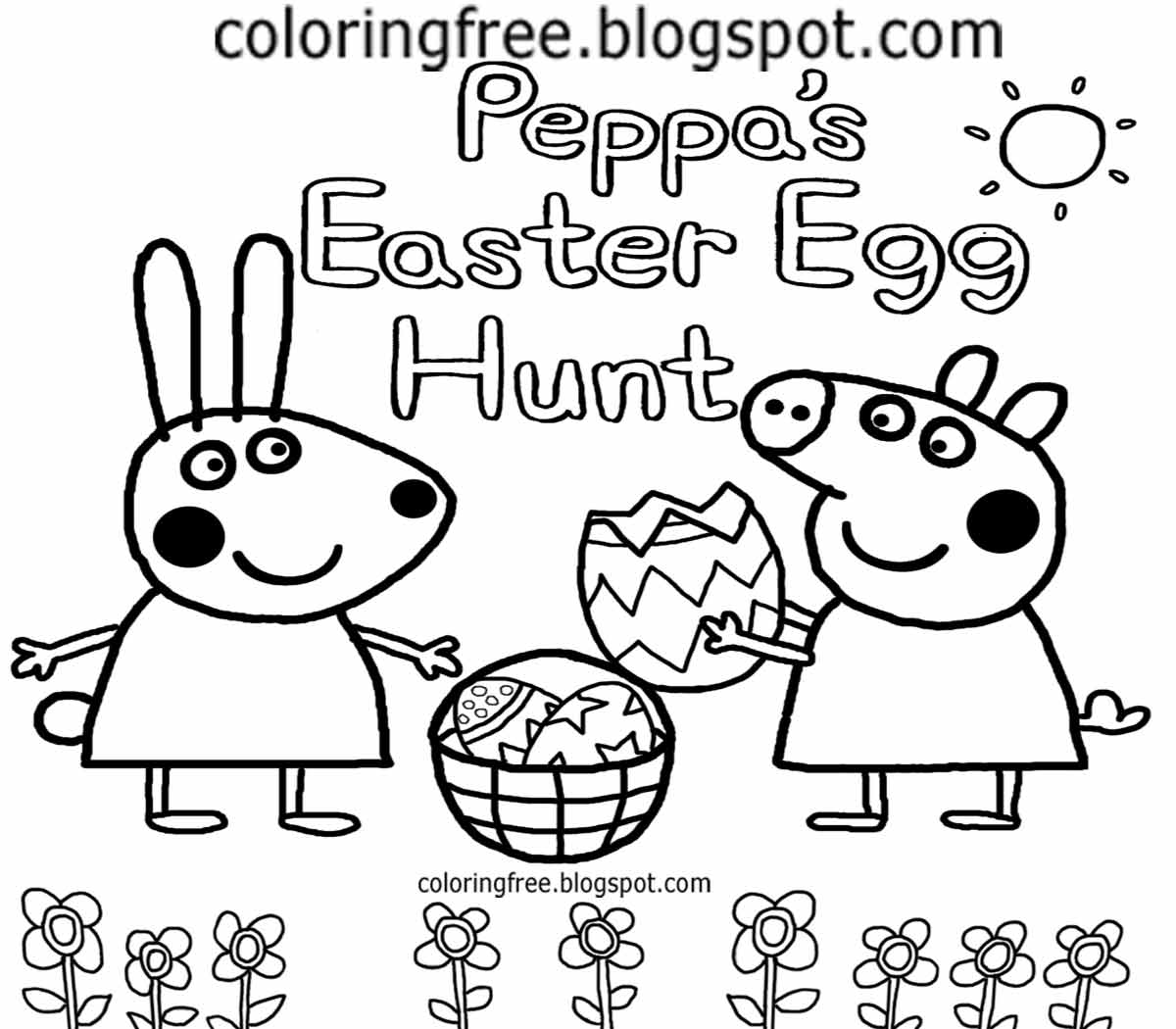 Peppa Pig Rebecca Rabbit Coloring Pages Coloring Pages