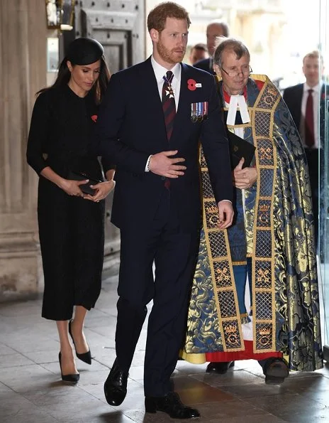 Prince William, Prince Harry and Meghan Markle attended an service of commemoration and thanksgiving to mark Anzac Day in Westminster Abbey