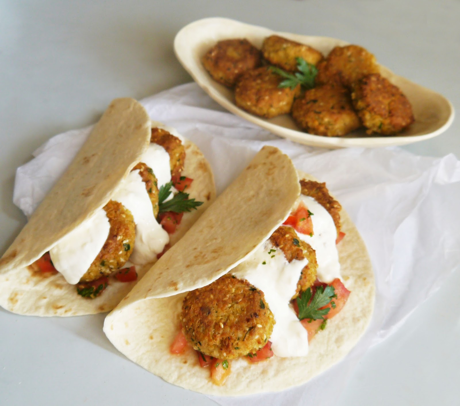 The Food Trotter Falafels & yogurttahini dip / Falafels & Sauce