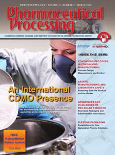 Pharmaceutical Processing 2016-02 - March 2016 | ISSN 1049-9156 | TRUE PDF | Mensile | Professionisti | Farmacia | Tecnologia | Ricerca | Distribuzione
Pharmaceutical Processing is the only pharmaceutical publication focused on delivering practical application information with comprehensive updates on trends, techniques, services, and new technologies that are available in the industry. Spanning from development through the commercial manufacturing process, our editorial delivery assists 25,000 industry professionals in their day-to-day job functions, and in-turn, helps their companies bring new drugs to market faster, with greater efficiency and the highest quality.