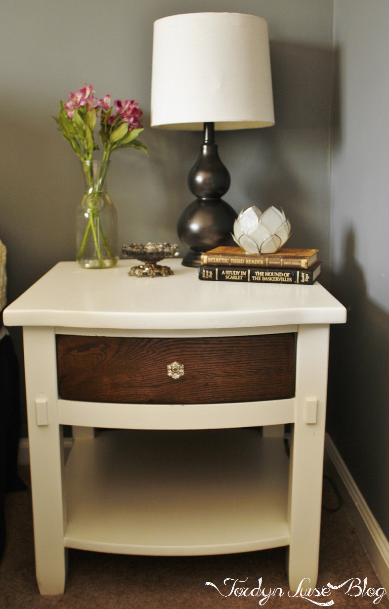 JL Designs: Warm Wood & White Night Stands;
