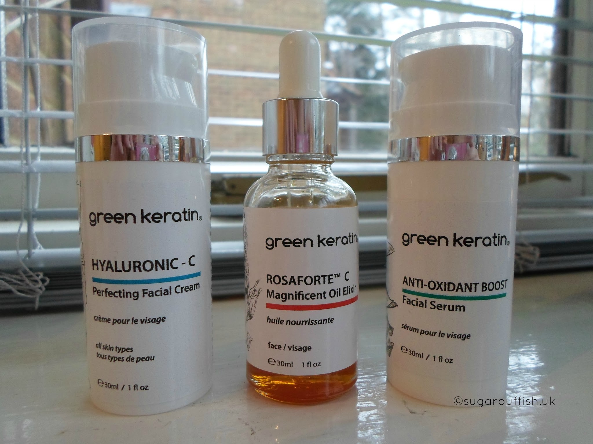 Review Green Keratin Vegan Skincare facial cream oil elixir facial serum