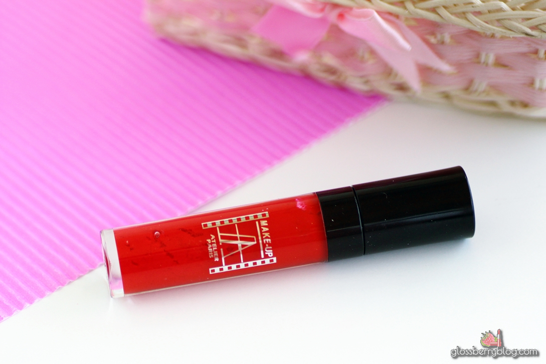 Makeup Atelier Paris - Longwear Lip Colour - RW05 Rouge Rose review swaches glossberry בלוג איפור וטיפוח אטלייר אטלייה פריז שפתון נוזלי עמיד אדום האתר הפולני סקירה